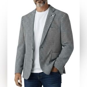 NWT Stafford Classic Fit Blazer Jacket Sport Coat Navy Check Mens 52R $180